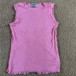 Juicy Couture Women’s Pink Sleeveless Ribbed tank Top sleeveless Y2K vintage XL